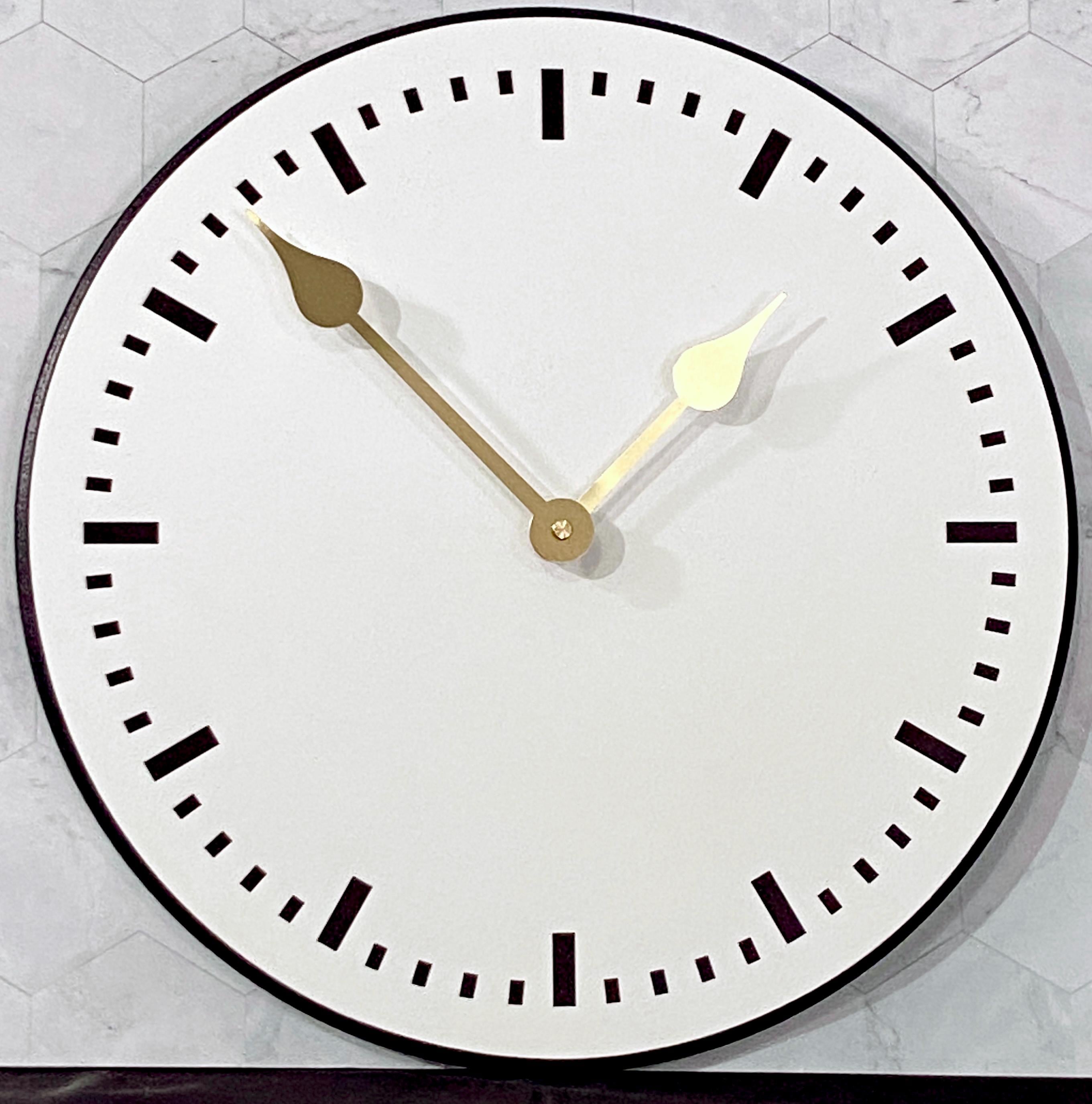 Swiss White Wall Cloc,k Large Wall Clock, Choose From 8 Sizes