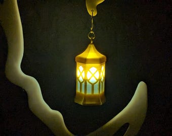 Helles Gold leuchtende Laterne LED Paar Ohrringe mit Sterling Silber Haken Neue Jahre