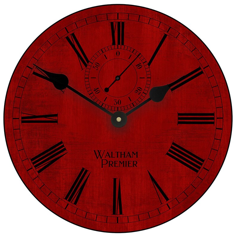 Alston Waltham Red clock large wall clock Choose from 8 Etsy