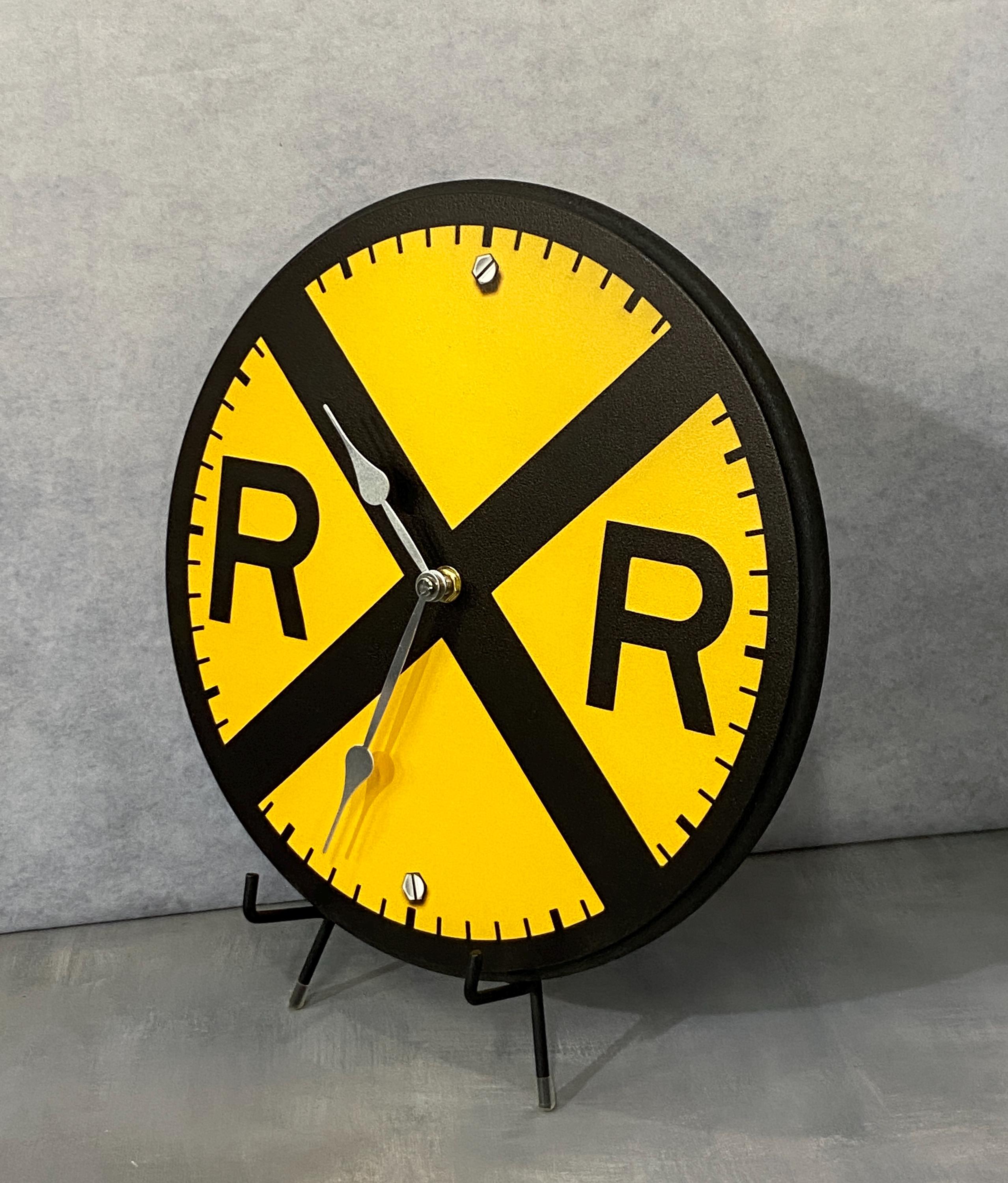 Railroad Crossing Wall Clock, 8 Sizes to Choose, Made in USA, Lifetime ...