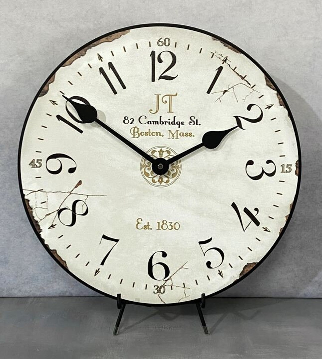 Rustic White Wall Clock Large Wall Clock Choose From 8 Etsy