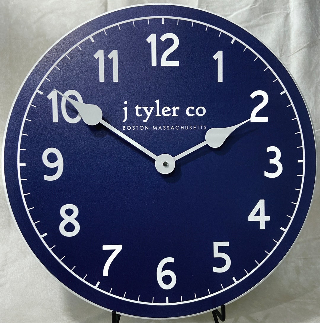New Traditional Navy Wall Clock, Large Wall Clock, Choose From 8 Sizes