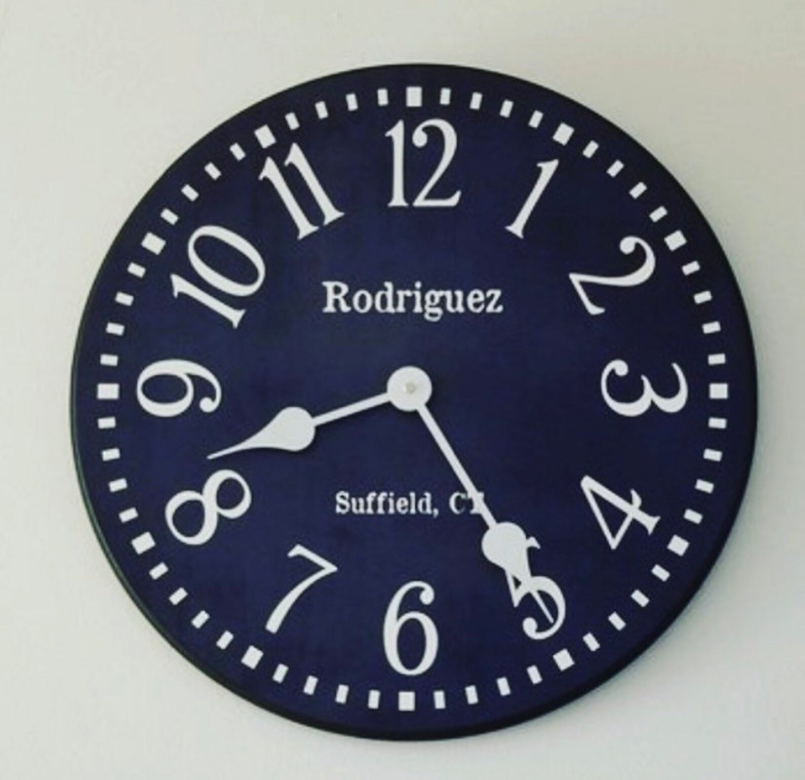 Navy Blue Wall Clock Large Wall Clock Choose From 8 Sizes. Etsy