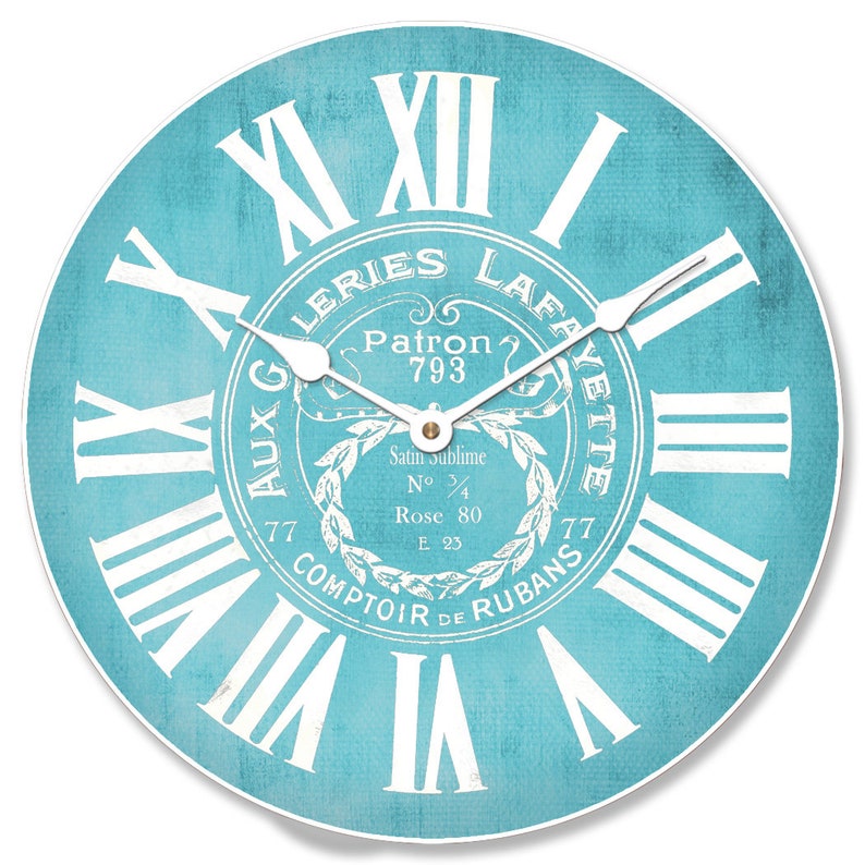 Galeries Lafayette Blue Wall Clock Image 0