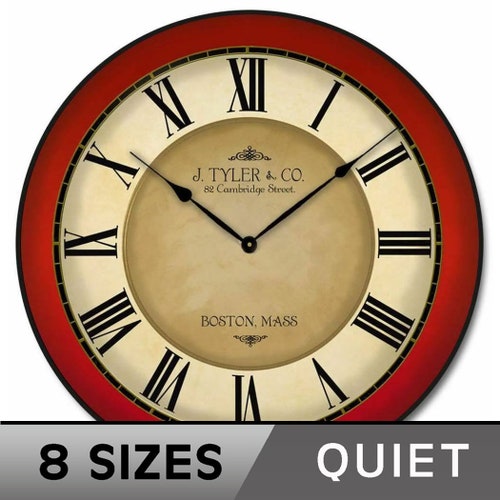 Carolina Black Wall Clock Whisper Quiet Lifetime Warranty Etsy