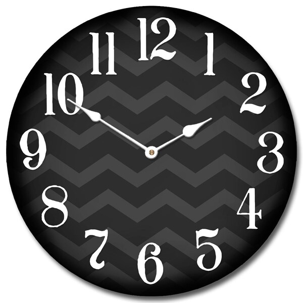 Chevron Wall Clock Etsy