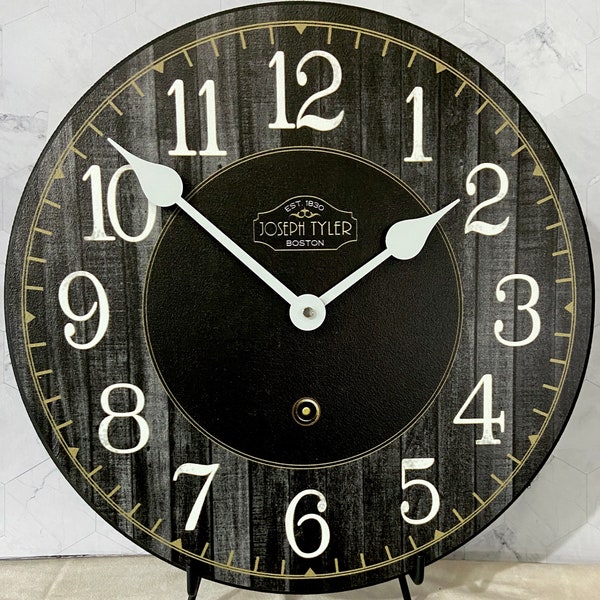 Black Gray Wall Clock - Etsy