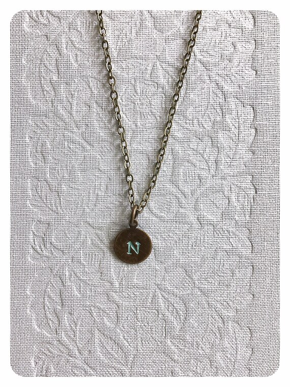 Letter N Necklace / Initial Necklace / Monogram Necklace / Etsy