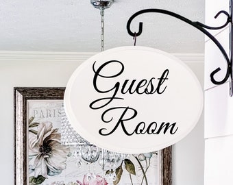 Guest Room, Guest Suite, Hanging Wood Sign, French Country Decor, Hallway Wall Decor, Farmhouse Decor