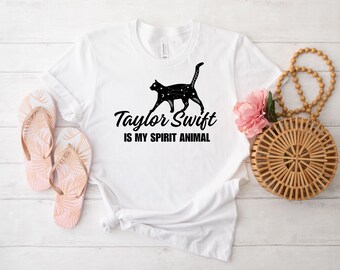 Taylor Merch Tee, Women Celestial T-Shirt, Swift Era Sweatshirt, Karma Is My Boyfriend, Taylor Is My Spirit Animal Tee, Cat Lover Gift