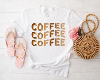 Coffee Addict Tee, Cappuccino Shirt, Coffee Lover Tee, Cute Graphic T- Shirt, Ice Coffee Shirt, Coffee Weather T-Shirt, Coffee Lover Gift