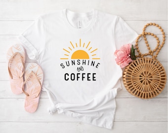 Coffee Lover Shirt, Coffee Addict Tee, Cute Graphic Shirt, Sunshine Coffee T-Shirt, Iced Coffee Shirt, Coffee Weather Tee, Coffee Lover Gift