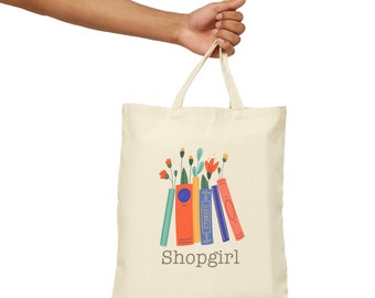 Book Lover Tote Bag, You've Got Mail, Shopgirl Tote Bag, Shop Around The Corner, Book Bag, Library Tote, Gift For Her