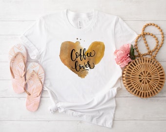 Coffee Lovers Shirt, Iced Coffee Tee, Coffee Addict T-Shirt, Coffee Weather Tee, Cute Graphic Shirt, Cappuccino Tee, Coffee Stain T-Shirt