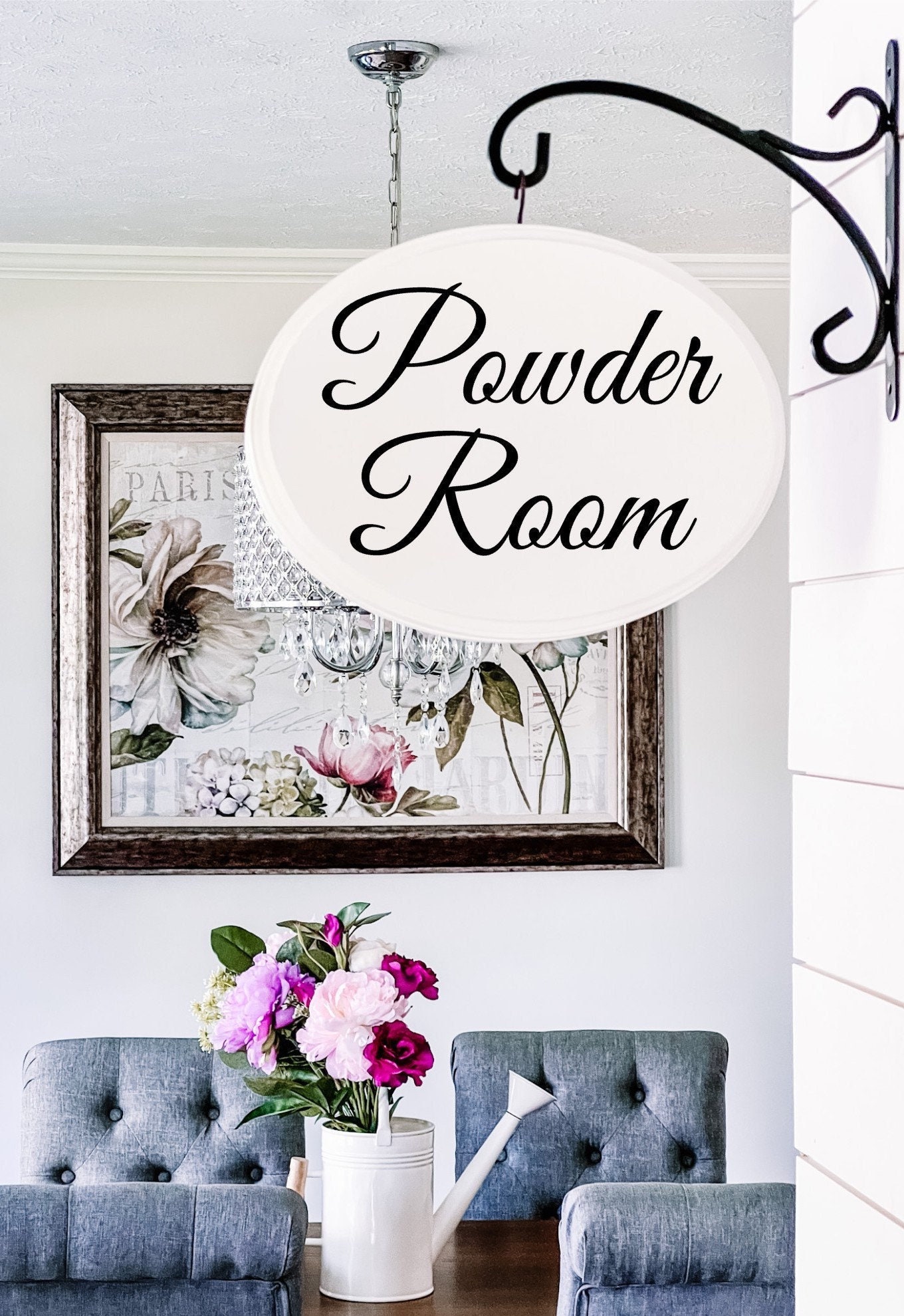 Powder Welcome Signs Powder Room Hanging Wood Sign - Etsy