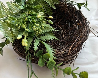 Bird Nest, French Country Decor, Faux Bird Nest, Farmhouse Decor, Bird Lover Decor, Bird Lover Gift, Tiered Tray Decor