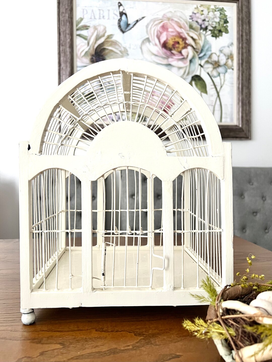 Vintage Birdcage, Nursery Decor, Wedding Decor, Bird Lover, French
