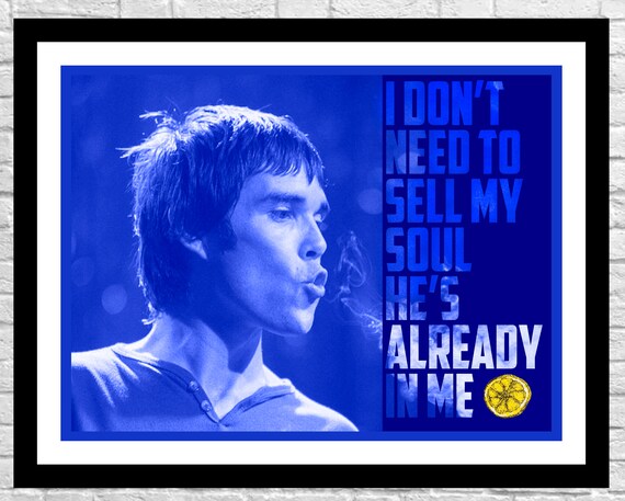 I Wanna Be Adored Lyrics Poster Stone Roses Print Etsy