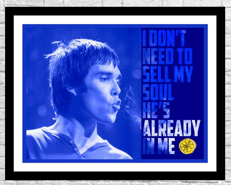 I Wanna Be Adored Lyrics Poster Stone Roses Print Etsy