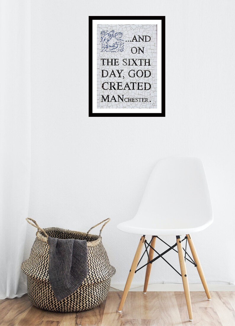 On the 6th Day God Created Manchester Afflecks Palace Mosaic Etsy UK