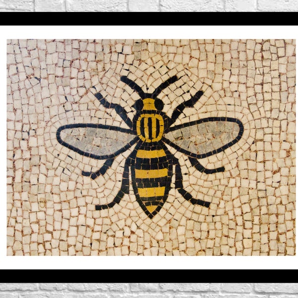 Manchester Worker Bee Mosaic Wall Decor Art Photography Print of a Manchester icon