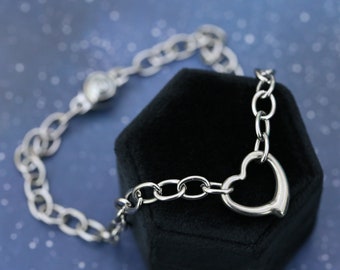 Heart Locking Day Collar - Discreet Collar - BDSM Jewelry - Submissive - Locking Clasp Jewelry - Bespoke Master/Slave Jewelry