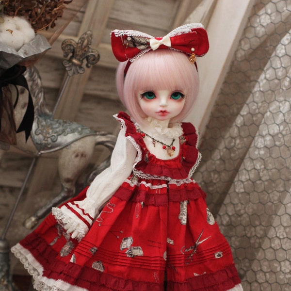 Raspberry, dress set for Rosenlied holiday /MSD Disney animator doll dress