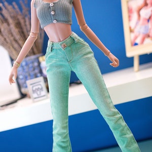 Washed Jeans 02 for SD17 SD13 Dollfie dream Smart doll Girl MSD (BJD)