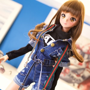 Overall set for SD16 SDGr Dollfie dream Smart doll Girl (BJD)