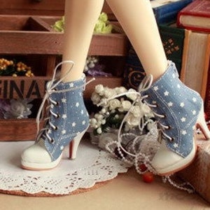 Denim Heel Boots for SD16/SDGr/DD BJD