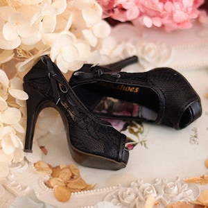 Lace open toe heels for SD16/SDGr/DD BJD
