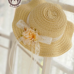 Straw Hat  for SD16 SDGr Dollfie dream Smart doll Girl (BJD)