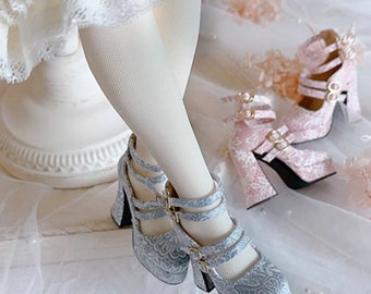 Lace print heels  for SD16/SDGr/DD/Smartdoll  BJD