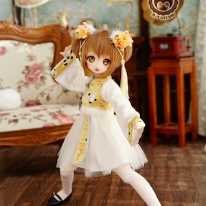 Kung Fu girl, dress set for MSD / MDD BJD