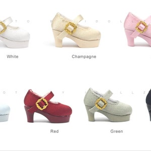 Silk heels for Middle Blythe / Obitsu 11, 7 colors