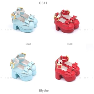 Lolita heels for Middle Blythe / Obitsu 11, 6 colors