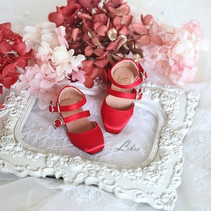 Silk buckle heels for  BJD MSD