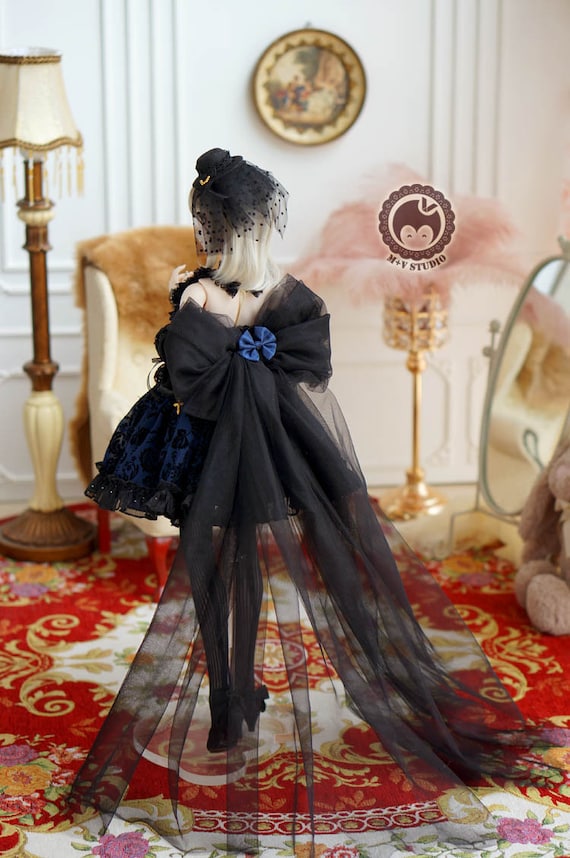 Goth Vintage Dress for Dollfie Dream Smart Doll Girl (BJD