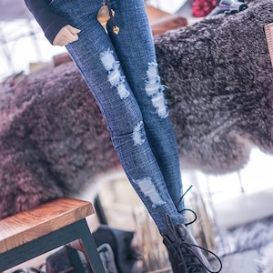 Washed Jeans for SD17 SD16 SD Dollfie dream Smart doll Girl MSD (BJD)