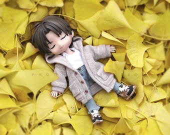 Sweater hooded coat for Obitsu 11