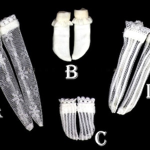 Lace Socks for Blythe / Pullip / Momoko / Lati yellow