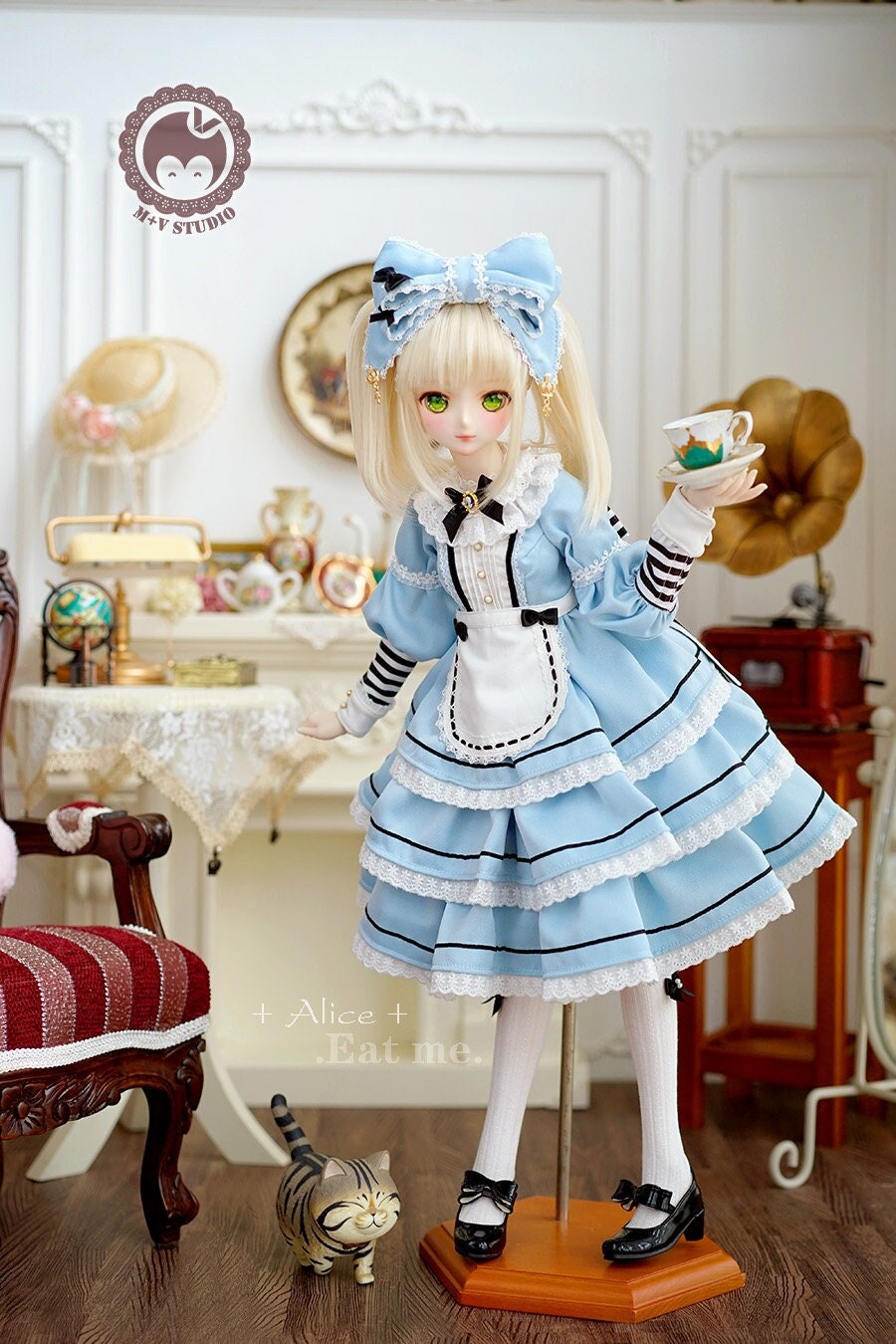 F11 bjd 1/6 ドール 衣装 Alice  ハンドメイド ALICE-Zjedz mnie, zestaw sukienek dla lalki Dollfie dream Smart