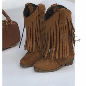 Fringe Cowboy Boots tassels Suede for Blythe / Pullip / JerryB / Azone pure neemo/ momoko
