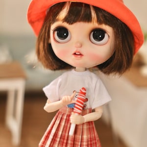 Skirt for Blythe Obitsu 24 Azone pure neemo Red