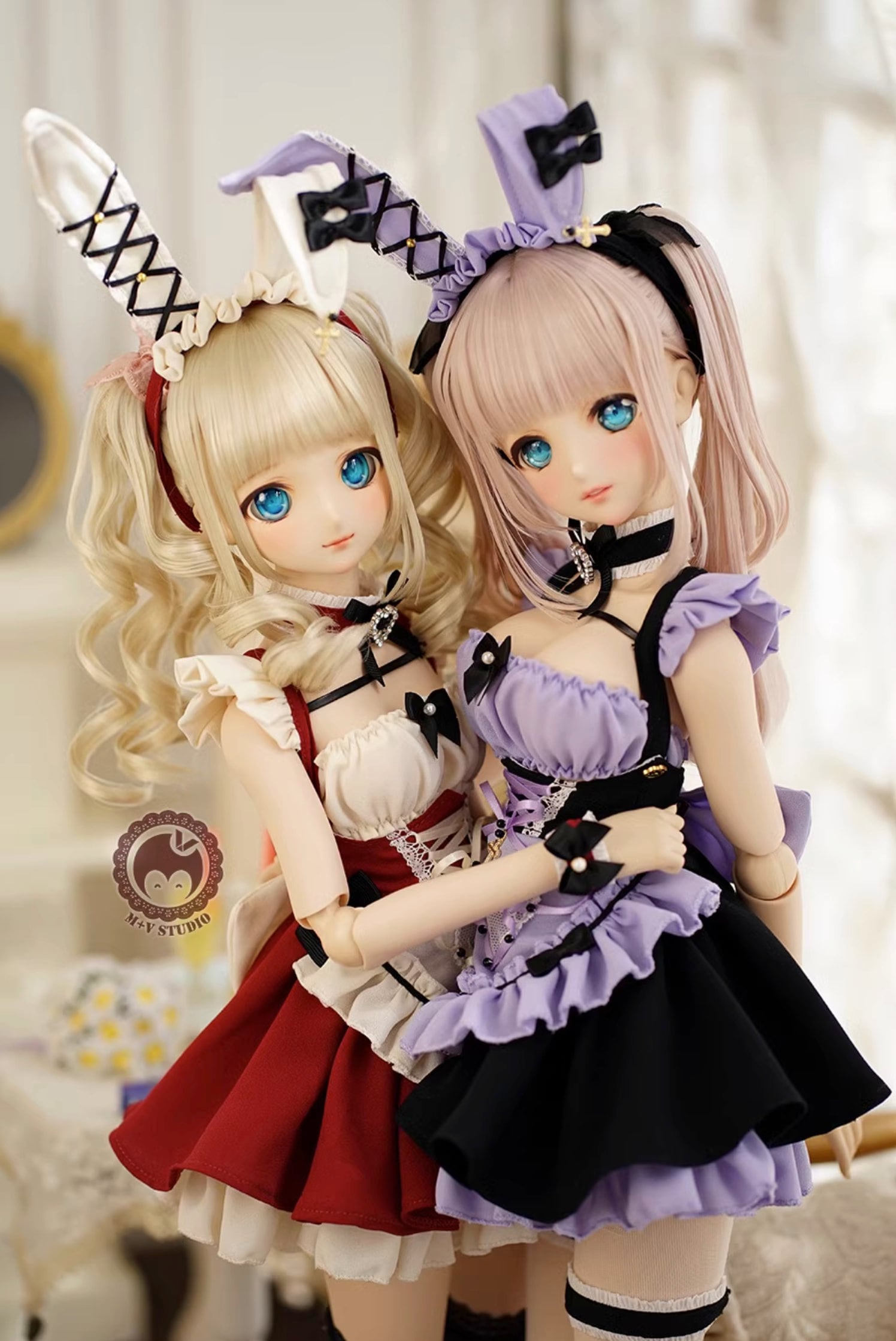 Rabbit Maid, dress set for Dollfie dream Smart doll Girl (BJD)