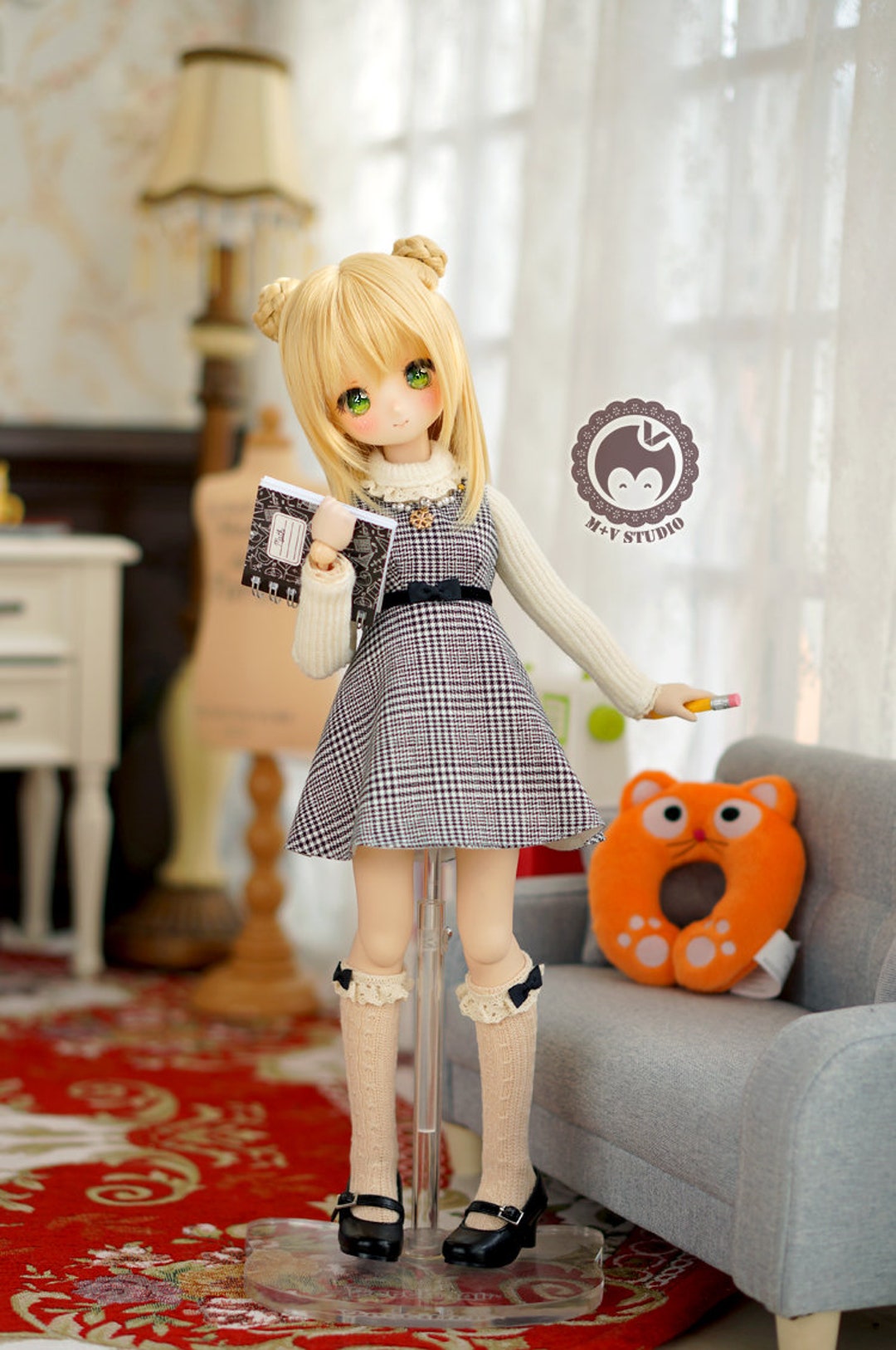 MDD/アゾン45/DDP パーカーワンピース/長袖（グレー） | 【40cm