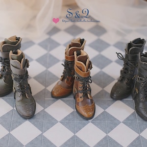 Vintage British boots for BJD MSD / MDD, 3 colors