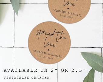 Spread the love labels, wedding labels, wedding favor labels, jam labels, custom jelly labels, wedding jam favor labels, jelly jar labels