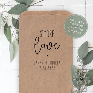 Wedding Favor Bags for S&#39;more, S&#39;more Wedding Favor Bags, Wedding Favor Bags, S&#39;More Bar Favor Bags, S&#39;More Bar, S&#39;more Kits, Favor Bags