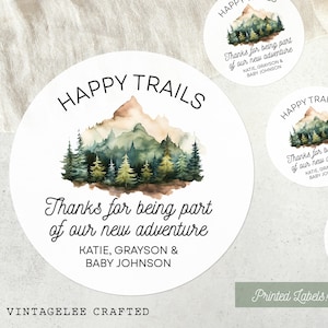 woodland baby shower, woodland baby shower favors, woodland baby shower labels, woodland baby shower stickers, woodland baby shower party favors, happy trails labels, happy trails stickers, woodland animal baby shower, woodland animal baby shower favors, animal baby shower favors, woodland animal stickers, woodland animal labels, trail mix stickers, trail mix labels, trail mix bags, trail mix party favors, trail mix baby shower, adventure baby shower, thanks for being part of our new adventure